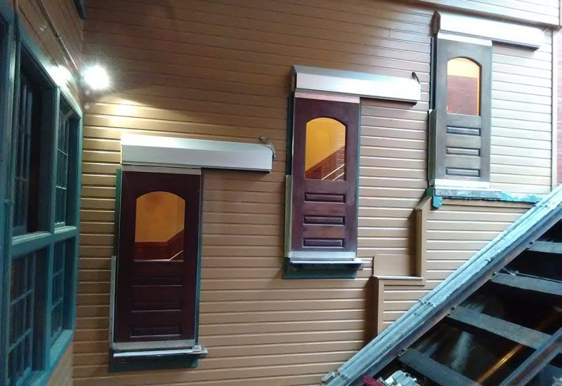 Photo of several automatic sliding doors