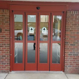 Photo of a custom painted bifold door